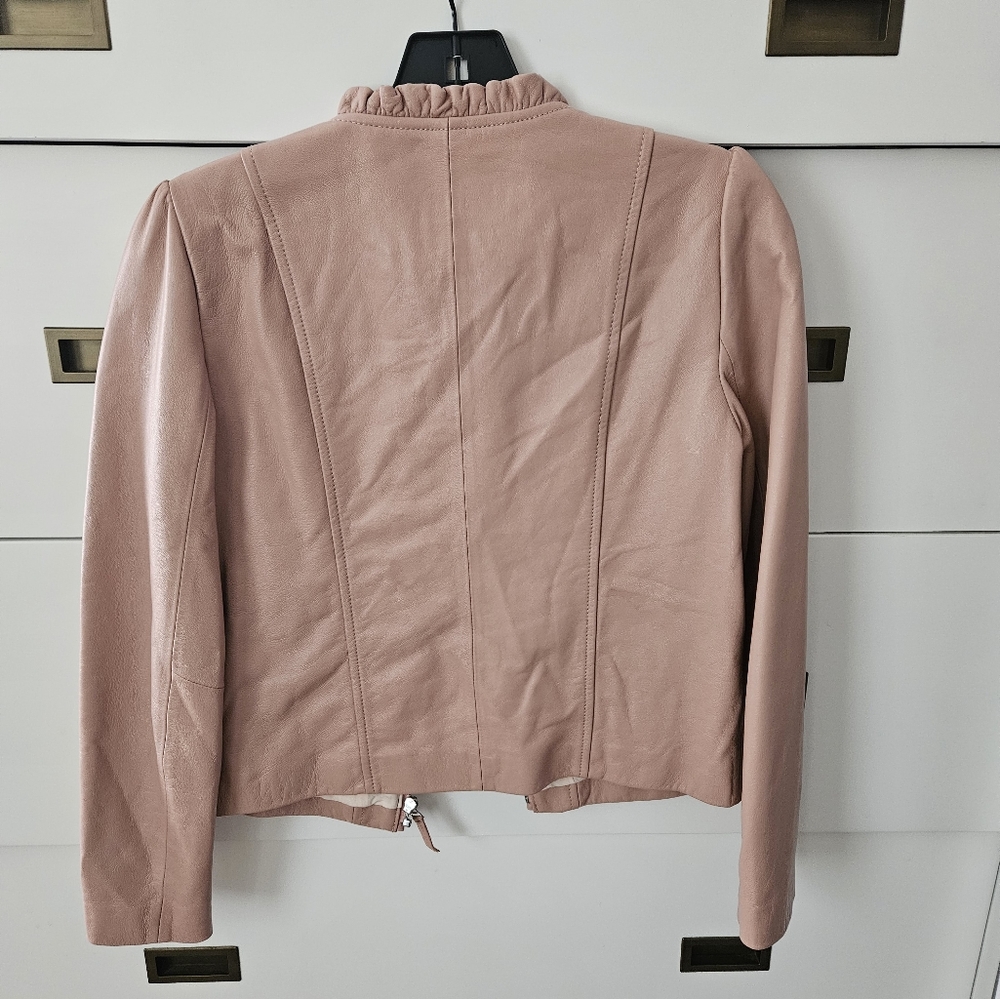 Pink leather jacket - Picture 5 of 6